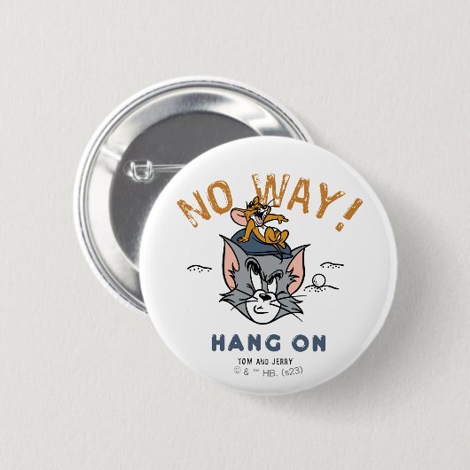 Tom & Jerry Golfing "No Way" Ronde Button 5,7 Cm (Voorkant /achterkant)