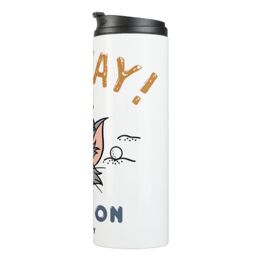 Tom & Jerry Golfing "No Way" Thermosbeker (Geroteerd rechts)