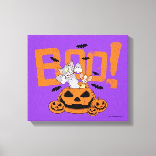 Tom & Jerry | Happy Halloween Boo Canvas Afdruk (Voorkant)