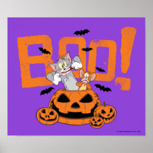 Tom & Jerry Happy Halloween Boo Poster