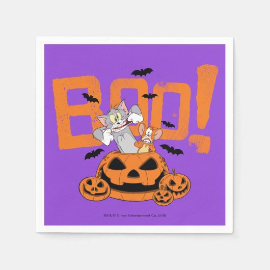 Tom & Jerry | Happy Halloween Boo Servet (Voorkant)