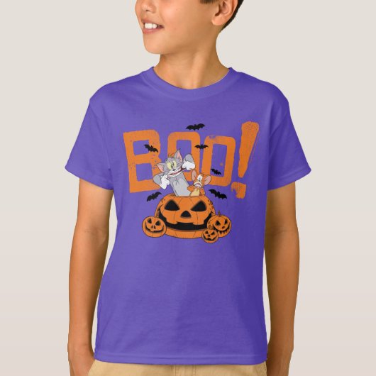 Tom & Jerry | Happy Halloween Boo T-shirt (Voorkant)