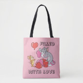 Tom & Jerry Inflate Valentijn Heart Balloons Tote Bag (Voorkant)