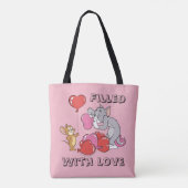 Tom & Jerry Inflate Valentijn Heart Balloons Tote Bag (Achterkant)