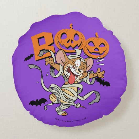 Tom & Jerry | Jerry is zo eng Rond Kussen (Achterkant)