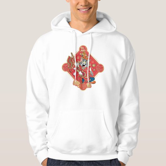 Tom & Jerry Lighting Firecrackers Hoodie (Voorkant)