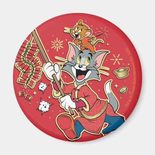 Tom & Jerry Lighting Firecrackers Magneet (Voorkant)