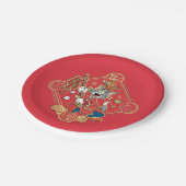 Tom & Jerry Lighting Firecrackers Papieren Bordje (Gekanteld)