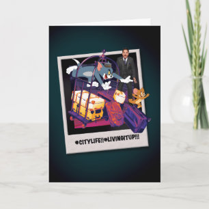 Tom & Jerry Luggage Crash Photograph Kaart