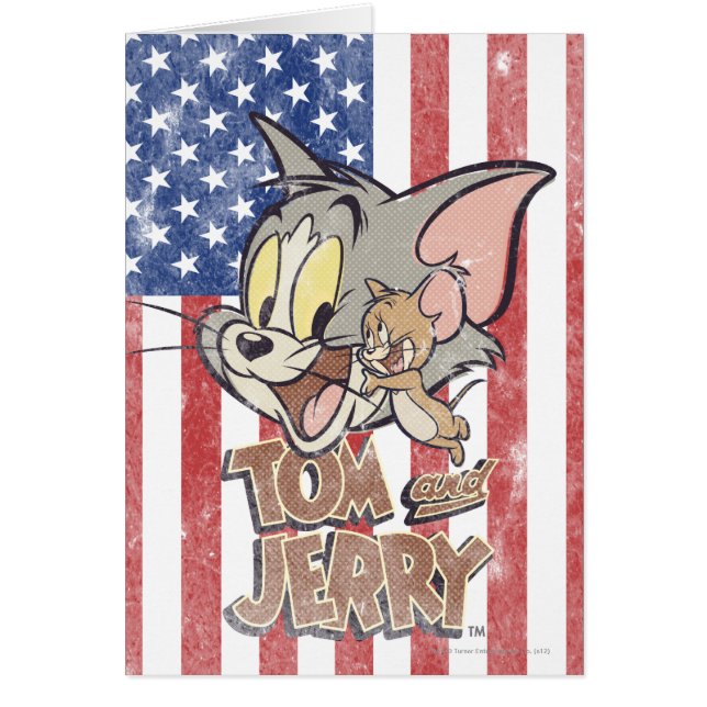 Tom & Jerry met Amerikaanse vlag (Voorkant)