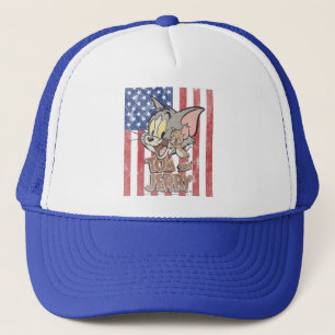 Tom & Jerry met Amerikaanse vlag Trucker Pet