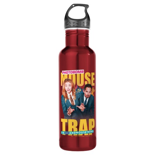 Tom & Jerry met Kayla en Terrance - Muisvanger Waterfles (Voorkant)