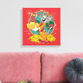 Tom & Jerry New Years Red Envelope Canvas Afdruk (Insitu (Woonkamer))