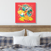 Tom & Jerry New Years Red Envelope Canvas Afdruk (Insitu (Slaapkamer))