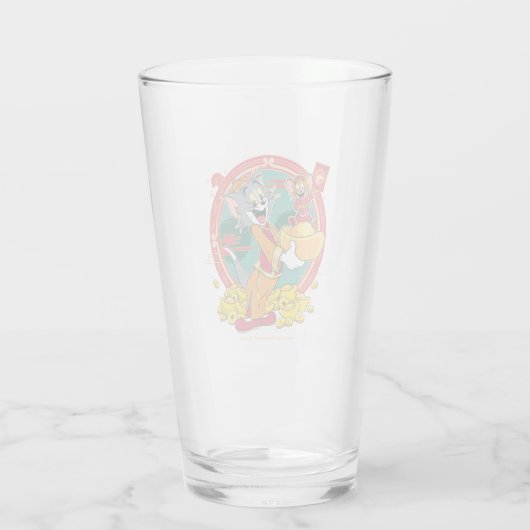 Tom & Jerry New Years Red Envelope Glas (Achterkant)