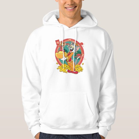 Tom & Jerry New Years Red Envelope Hoodie (Voorkant)
