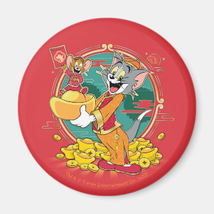 Tom & Jerry New Years Red Envelope Magneet