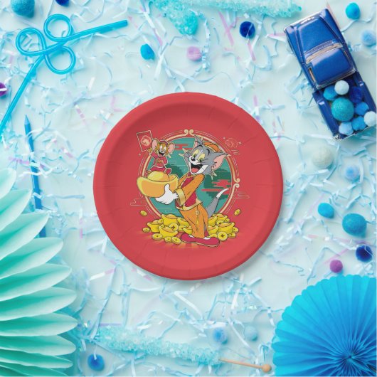 Tom & Jerry New Years Red Envelope Papieren Bordje (Feest)
