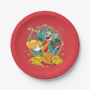 Tom & Jerry New Years Red Envelope Papieren Bordje