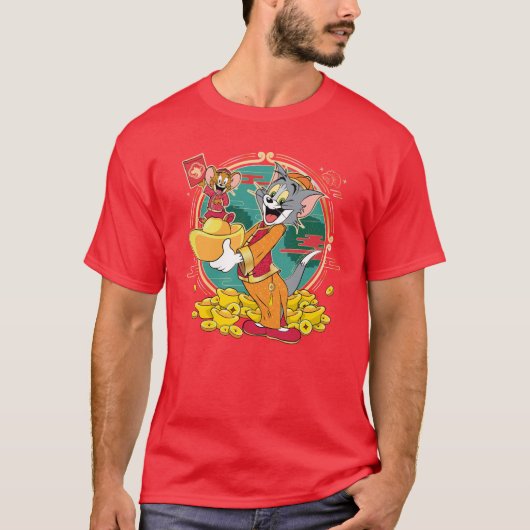 Tom & Jerry New Years Red Envelope T-shirt (Voorkant)