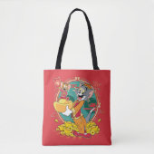 Tom & Jerry New Years Red Envelope Tote Bag (Voorkant)