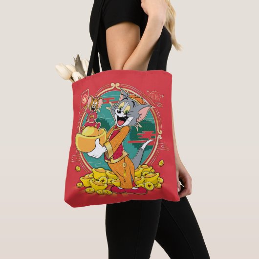 Tom & Jerry New Years Red Envelope Tote Bag (Dichtbij)