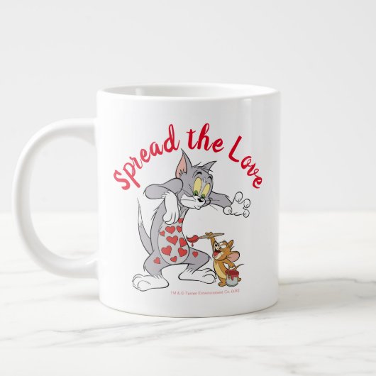 Tom & Jerry Painting Valentijn Hearts Grote Koffiekop (Links)