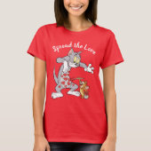 Tom & Jerry Painting Valentijn Hearts T-shirt (Voorkant)
