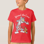 Tom & Jerry Painting Valentijn Hearts T-shirt (Voorkant)