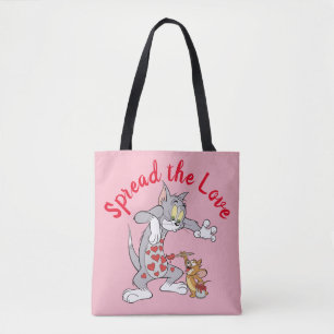 Tom & Jerry Painting Valentijn Hearts Tote Bag