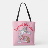 Tom & Jerry Painting Valentijn Hearts Tote Bag (Achterkant)