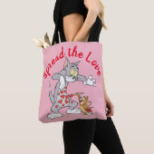 Tom & Jerry Painting Valentijn Hearts Tote Bag (Dichtbij)