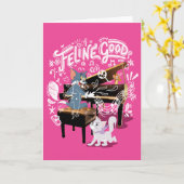 Tom & Jerry Play Piano - Feline Good Kaart (Gele Bloem)