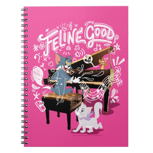 Tom & Jerry Play Piano - Feline Good Notitieboek (Voorkant)