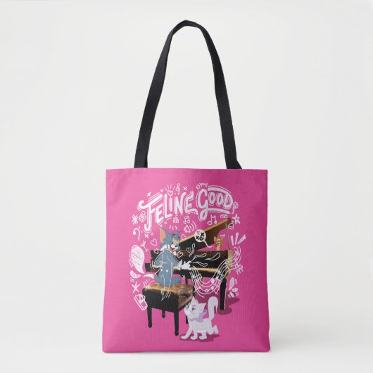 Tom & Jerry Play Piano - Feline Good Tote Bag (Voorkant)