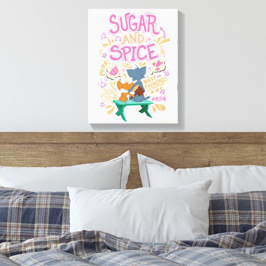 Tom & Jerry - Sugar en Spice Canvas Afdruk (Insitu (Slaapkamer))