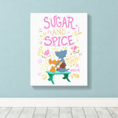 Tom & Jerry - Sugar en Spice Canvas Afdruk (Insitu (Houten vloer))