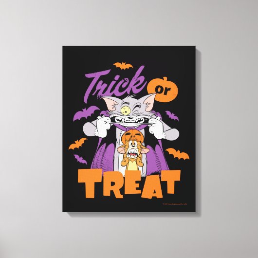 Tom & Jerry | Trick or treat Canvas Afdruk (Voorkant)