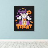 Tom & Jerry | Trick or treat Canvas Afdruk (Insitu (Houten vloer))