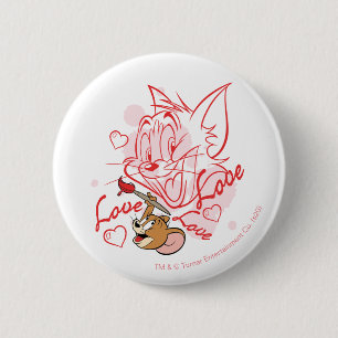 Tom & Jerry Valentijn Painting Ronde Button 5,7 Cm