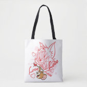 Tom & Jerry Valentijn Painting Tote Bag (Voorkant)