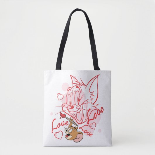 Tom & Jerry Valentijn Painting Tote Bag (Voorkant)