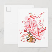 Tom & Jerry Valentijn schilderen Feestdagenkaart (Voorkant / Achterkant)