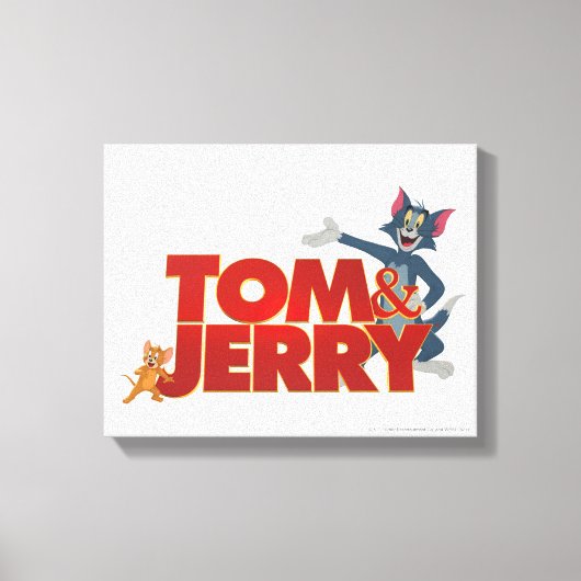 Tom & Jerry with Movie Logo Canvas Afdruk (Voorkant)