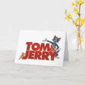 Tom & Jerry With Movie Logo Kaart (Gele Bloem)