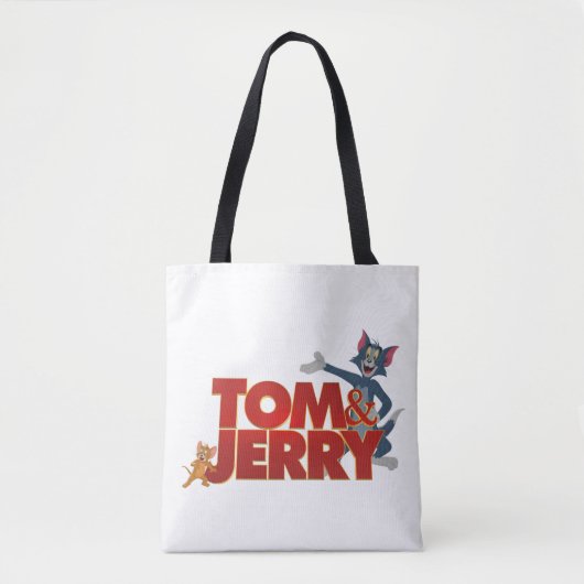 Tom & Jerry with Movie Logo Tote Bag (Voorkant)