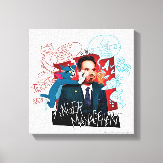 Tom & Jerry with Terrance - Anger Management Canvas Afdruk (Voorkant)
