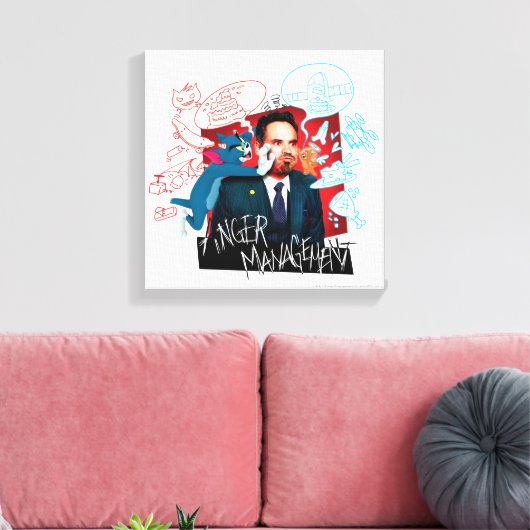 Tom & Jerry with Terrance - Anger Management Canvas Afdruk (Insitu (Woonkamer))
