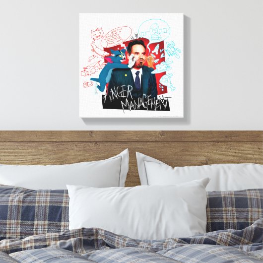 Tom & Jerry with Terrance - Anger Management Canvas Afdruk (Insitu (Slaapkamer))