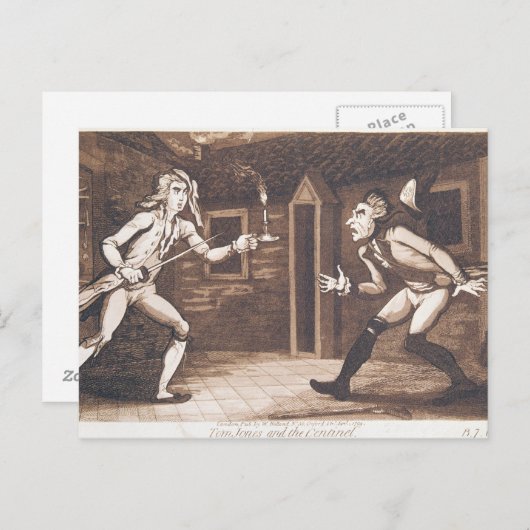 Tom Jones en het Centinel, 1799 Briefkaart (Voorkant / Achterkant)